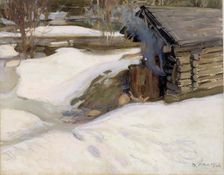 Smoke sauna, 1911. Creator: Oskari Paatela