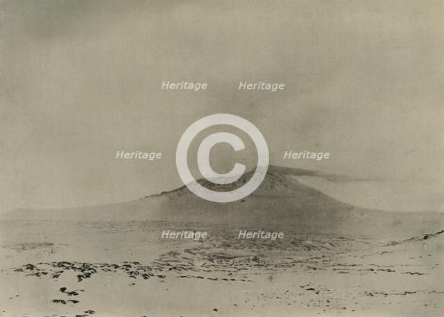 'Smoke streaming from the Crater of Erebus', c1908, (1909).  Artist: Unknown.