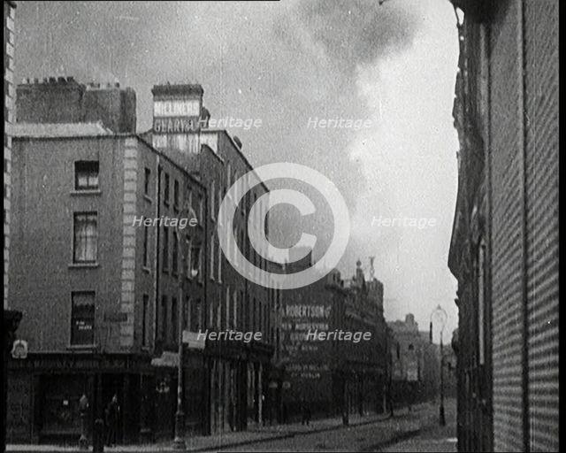 Smoke Rising from an Explosion in Dublin, Irish Free State, 1922. Creator: British Pathe Ltd.