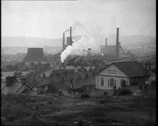 Smoke Rising from Factory Chimneys, 1933. Creator: British Pathe Ltd