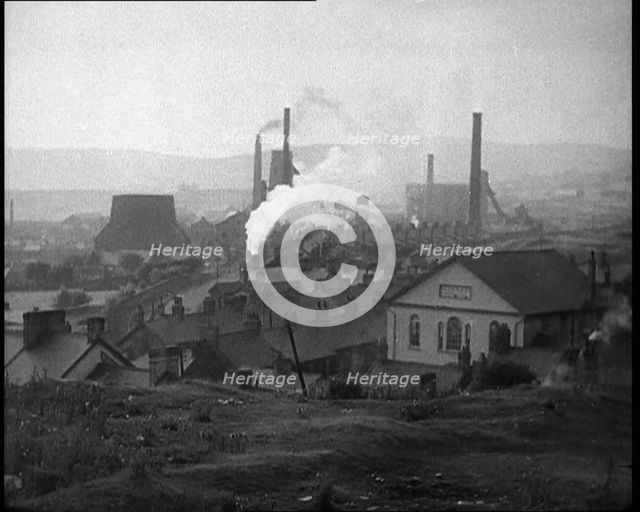 Smoke Rising from Factory Chimneys, 1933. Creator: British Pathe Ltd.