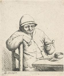 Smoker leaning on the back of a chair, 1672. Creator: Adriaen van Ostade
