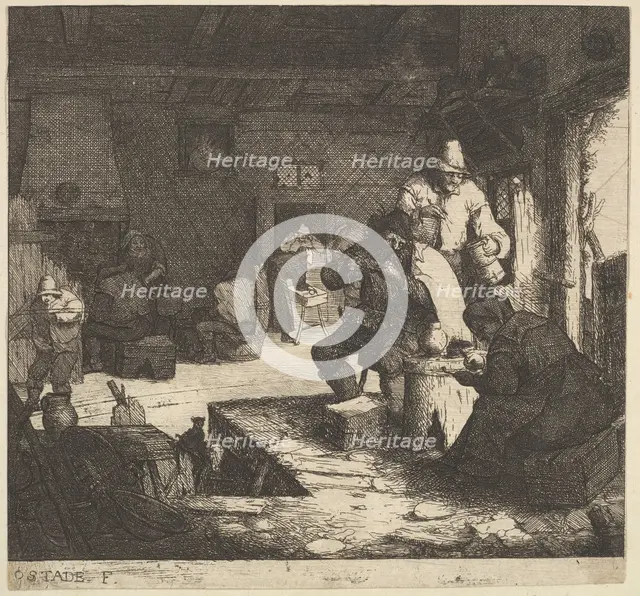 Smokers at the Inn, 1610-85. Creator: Adriaen van Ostade.
