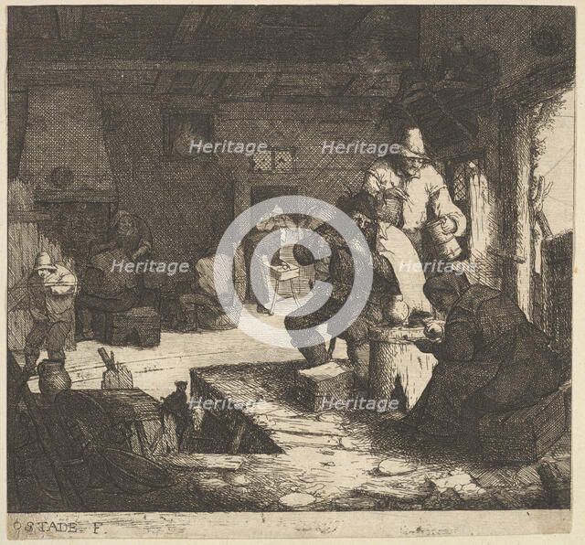 Smokers at the Inn, 1610-85. Creator: Adriaen van Ostade.