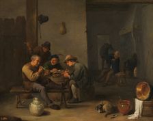 Smokers in a tavern, between 1631 and 1640. Creator: David Teniers II