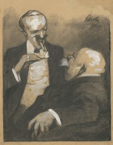Smoking men, 1893-1898. Creator: Július Éder