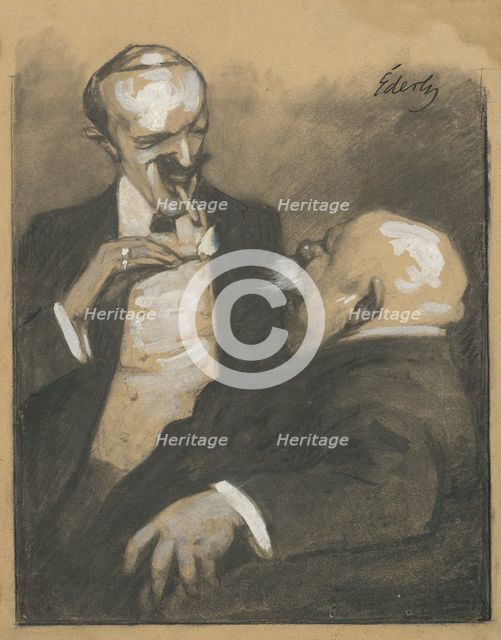Smoking men, 1893-1898. Creator: Július Éder.