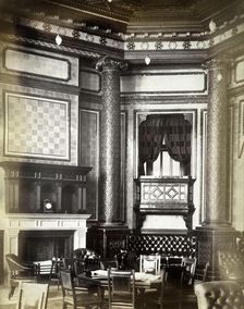 Smoking room, National Liberal Club, Whitehall Place, Westminster, London, 1887. Artist: Bedford Lemere and Company