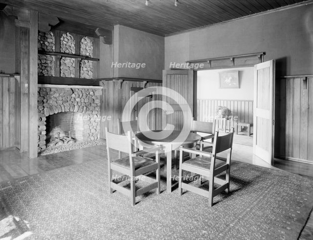 Smoking room, Paul Smith's casino, Adirondack Mountains, between 1900 and 1905. Creator: Unknown.