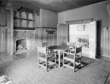 Smoking room, Paul Smith's casino, Adirondack Mountains, between 1900 and 1905. Creator: Unknown
