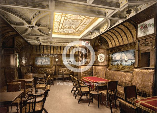 Smoking Salon on Kaiser Wilhelm der Grosse, pub. c1897. Creator: American School (19th Century).