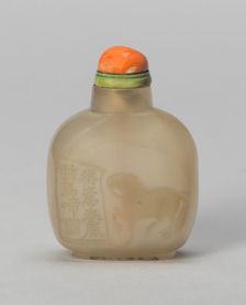 Snuff Bottle with a Horse, Qing dynasty (1644-1911), 1800-1850. Creator: Unknown