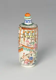 Snuff Bottle with a Scene from the Dream of the Red..., Qing dynasty, Jiaqing reign (1796-1820). Creator: Unknown