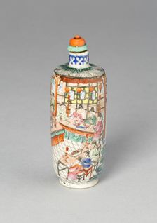 Snuff Bottle with a Scene from the Dream of the Red..., Qing dynasty, Jiaqing reign (1796-1820). Creator: Unknown