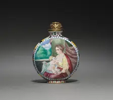 Snuff Bottle with European Figures, 1736-1795. Creator: Unknown