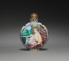 Snuff Bottle with European Figures, 1736-1795. Creator: Unknown