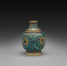 Snuff Bottle with Floral Scrolls, 1736-1795. Creator: Unknown