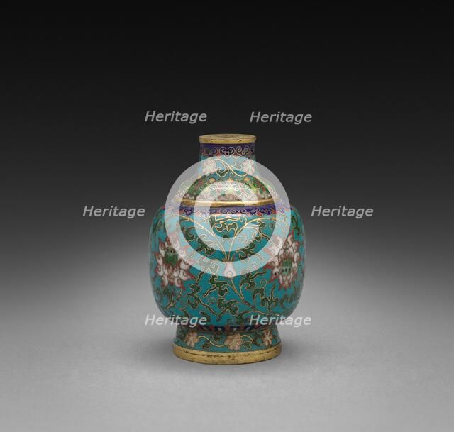 Snuff Bottle with Floral Scrolls, 1736-1795. Creator: Unknown.