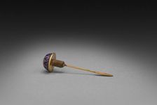 Snuff Bottle with Floral Scrolls (stopper), 1736-1795. Creator: Unknown