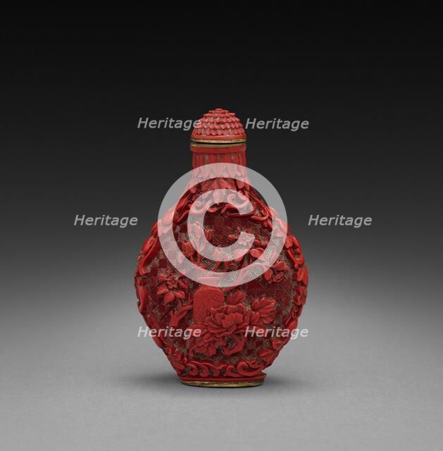 Snuff Bottle with Flowers, 1736-1795. Creator: Unknown.