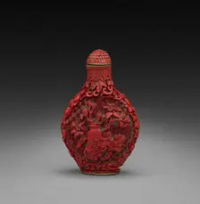 Snuff Bottle with Flowers, 1736-1795. Creator: Unknown