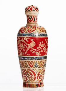 Snuff bottle with lid, 18th century. Creator: Unknown