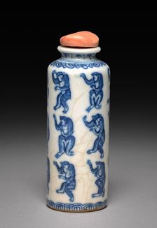 Snuff Bottle with Stopper, 1723-1735. Creator: Unknown