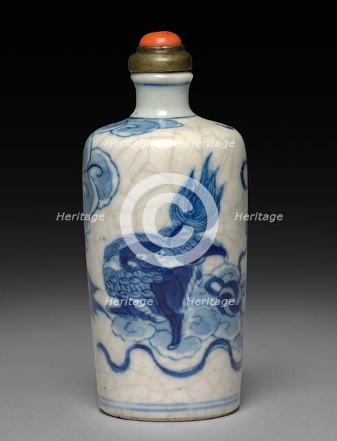 Snuff Bottle with Stopper, 1723-1735. Creator: Unknown.