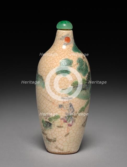 Snuff Bottle with Stopper, 1736-1795. Creator: Unknown.