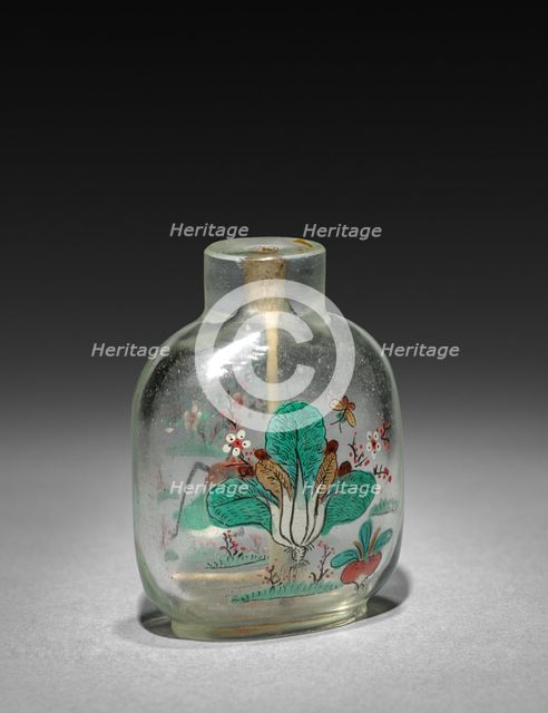 Snuff Bottle with Stopper, 19th Century. Creator: Unknown.