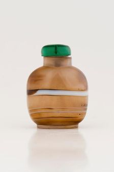 Snuff bottle with stopper, 19th century. Creator: Unknown