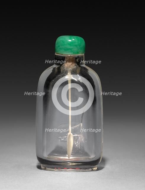 Snuff Bottle with Stopper, 19th-early 20th century. Creator: Unknown.