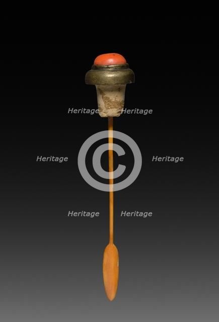 Snuff Bottle with Stopper (stopper), 1723-1735. Creator: Unknown.