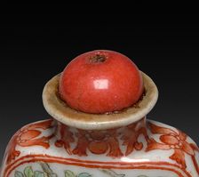 Snuff Bottle with Stopper (stopper), 1736-1795. Creator: Unknown