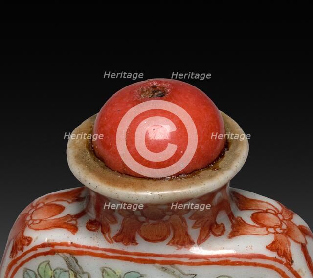 Snuff Bottle with Stopper (stopper), 1736-1795. Creator: Unknown.