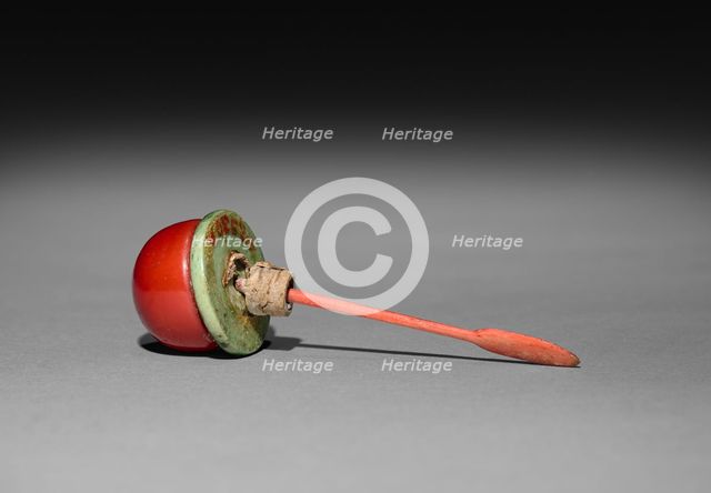 Snuff Bottle with Stopper (stopper), 1800s. Creator: Unknown.
