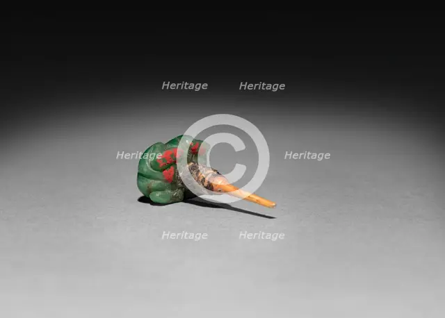 Snuff Bottle with Stopper (stopper), 1800s. Creator: Unknown.