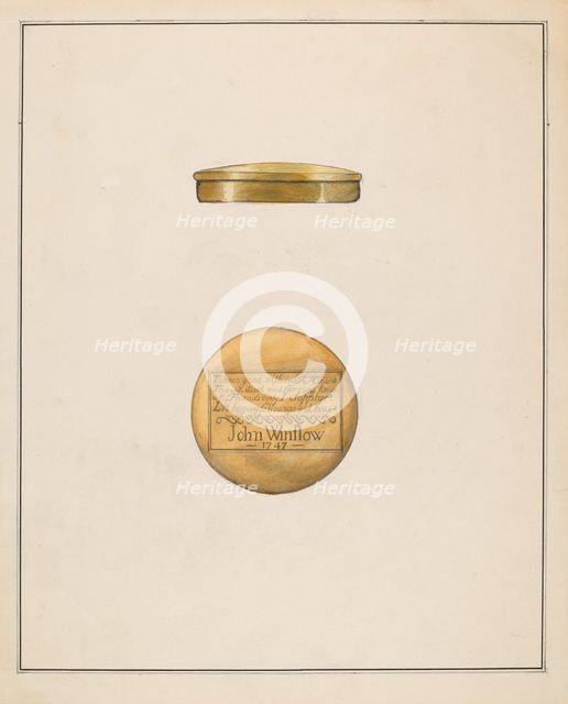 Snuff Box, c. 1936. Creator: Madeline Arnold.