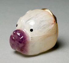 Snuff Box in the Form of a Dog's Head (Bonbonnière), c. 1770. Creator: Unknown