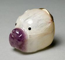 Snuff Box in the Form of a Dog's Head (Bonbonnière), c. 1770. Creator: Unknown