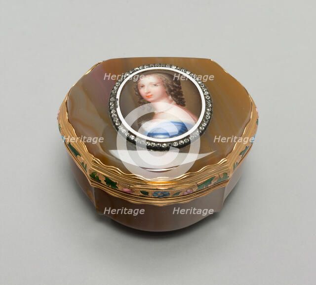 Snuff Box: Portrait of Henrietta, Duchesse d'Orleans, France, 18th century. Creator: Unknown.