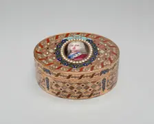Snuff Box: Portrait of Saxon Prince, Dresden, c. 1775/80. Creator: Johann Christian Neuber