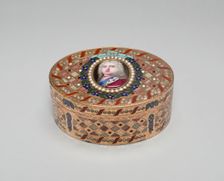 Snuff Box: Portrait of Saxon Prince, Dresden, c. 1775/80. Creator: Johann Christian Neuber