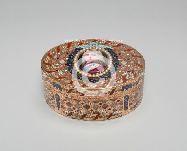 Snuff Box: Portrait of Saxon Prince, Dresden, c. 1775/80. Creator: Johann Christian Neuber.