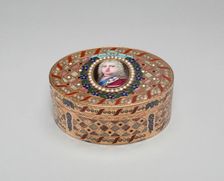 Snuff Box: Portrait of Saxon Prince, Dresden, c. 1775/80. Creator: Johann Christian Neuber