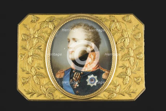Snuff Box: Portrait of Tsar Alexander I, Vienna, 1816. Creator: Unknown.