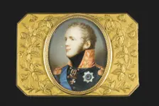 Snuff Box: Portrait of Tsar Alexander I, Vienna, 1816. Creator: Unknown