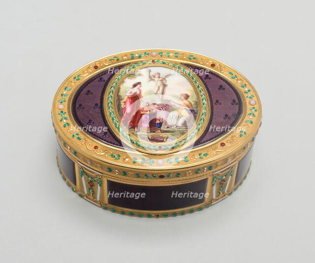 Snuff Box: Sacrifice of Cupid, France, 1850/99. Creator: Unknown.
