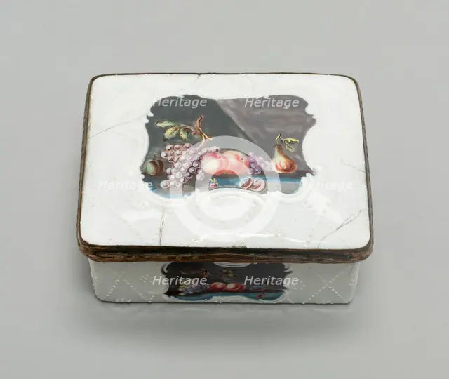 Snuff Box, South Staffordshire, c. 1770. Creator: Staffordshire Potteries.