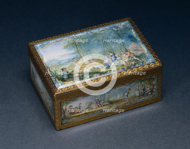 Snuff Box (Tabatière), 1753-1754. Creator: Jean Ducrollay (French, 1709-1787); Louis Nicolas van Blarenberghe (French, 1716-1794).